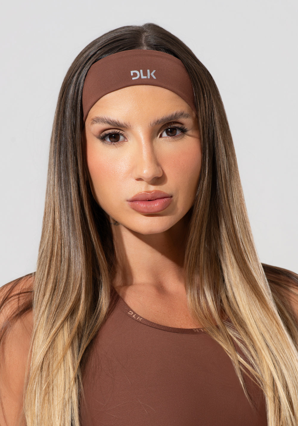 Faixa De Cabelo Esportiva Feminina Activity Dlk Marrom