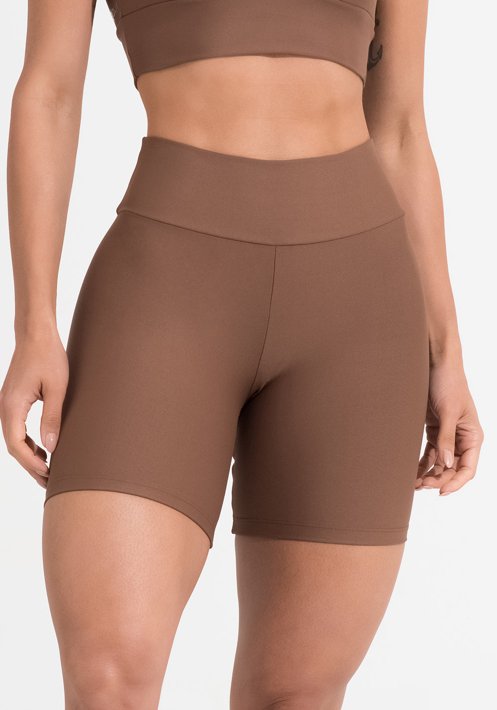 Bermuda Fitness Feminina Marrom Aura Dlk