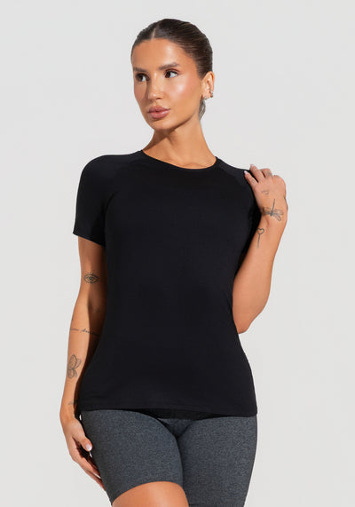 Blusa Feminina Com Manga Raglan Soul Dlk Preto