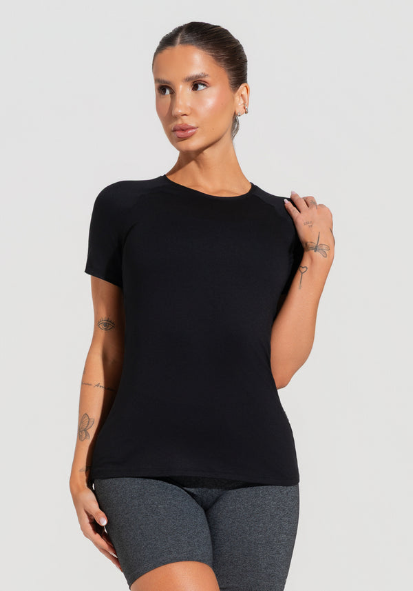 Blusa Feminina Com Manga Raglan Soul Dlk Preto