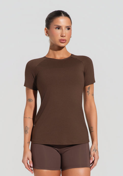 Blusa Feminina Com Manga Raglan Soul Dlk Marrom