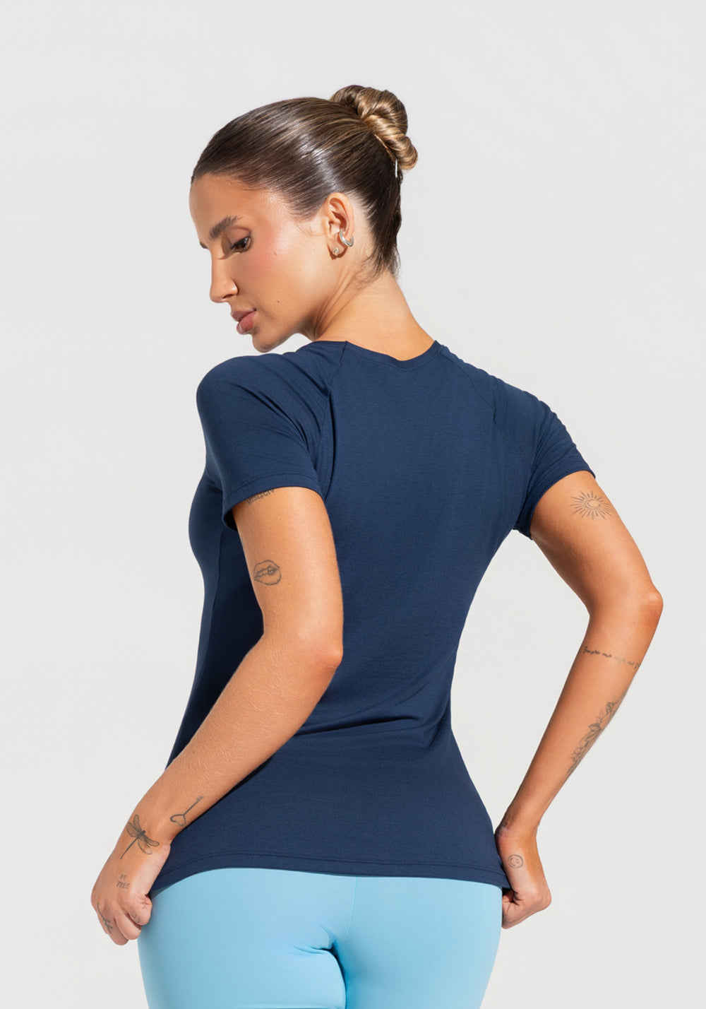 Blusa Feminina Com Manga Raglan Soul Dlk Azul Marinho