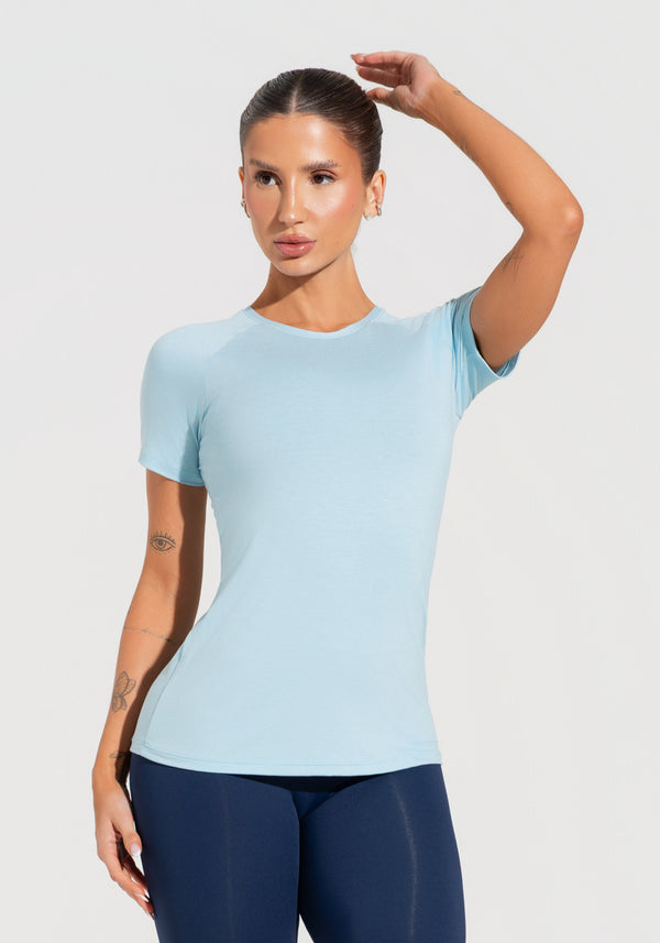 Blusa Feminina Com Manga Raglan Soul Dlk Azul