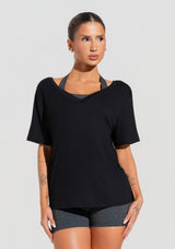 Blusa Feminina Com Decote V Soul Dlk Preto