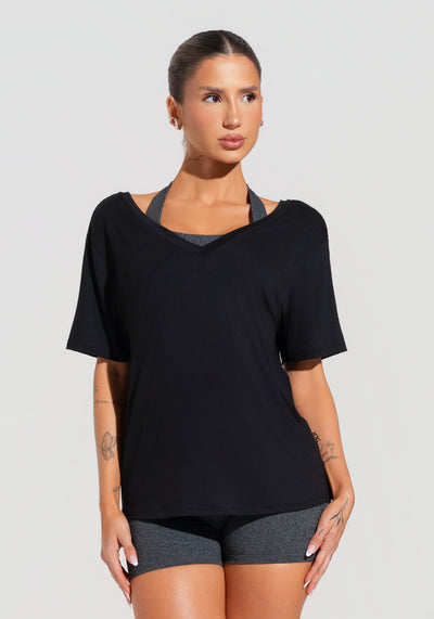 Blusa Feminina Com Decote V Soul Dlk Preto