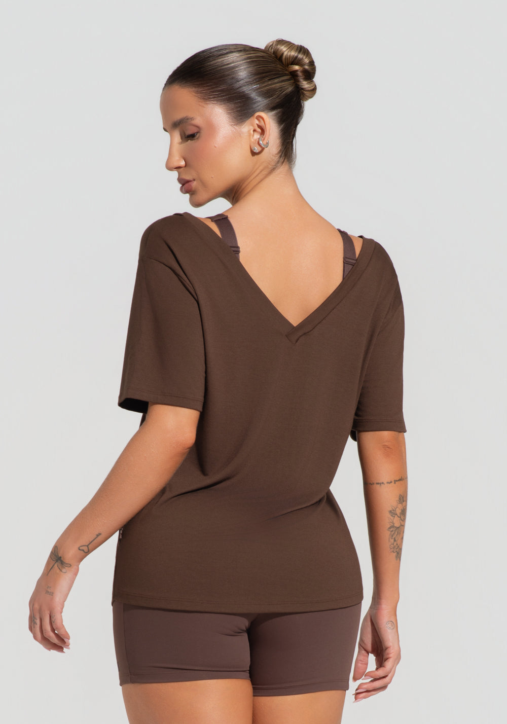 Blusa Feminina com Decote V Soul Dlk Marrom