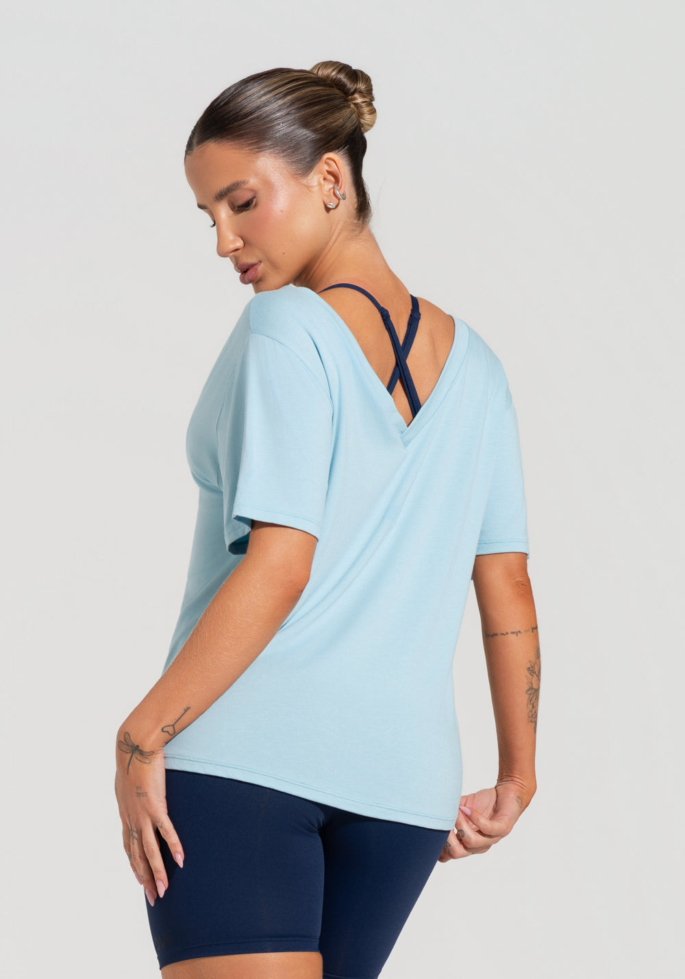 Blusa Feminina Com Decote V Soul Dlk Azul