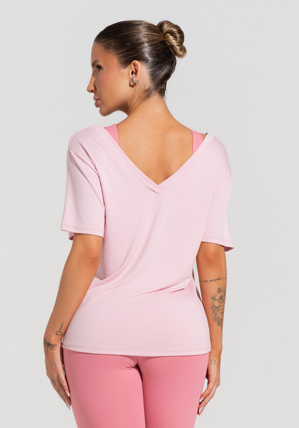 Blusa Feminina Com Decote V Soul Dlk Rosa