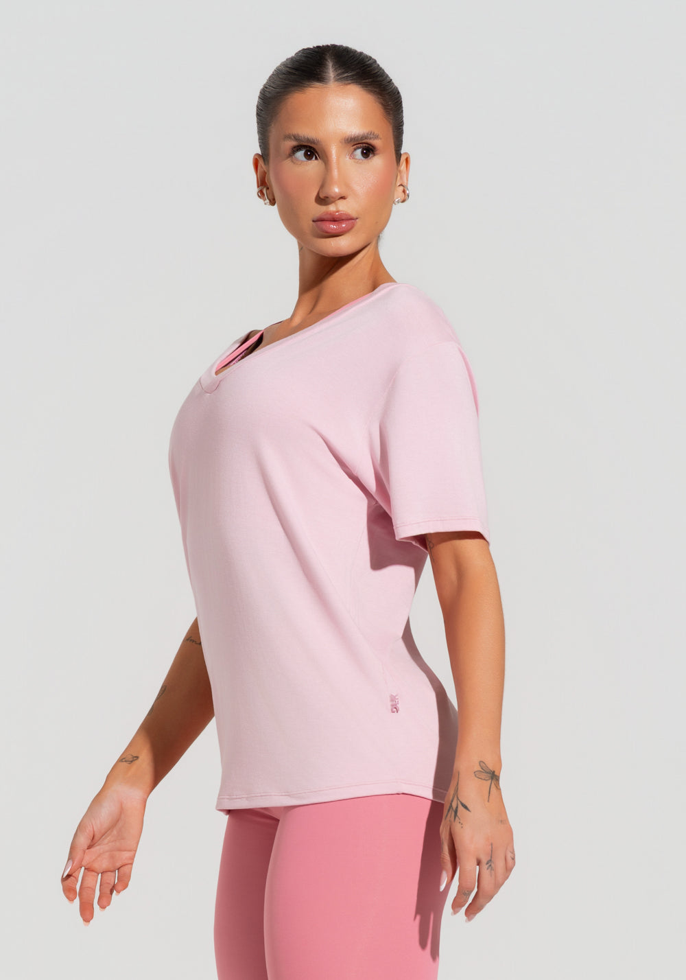 Blusa Feminina Com Decote V Soul Dlk Rosa