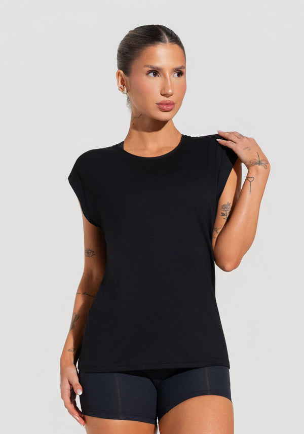 Blusa Feminina Com Manga Curta Soul Dlk Preto