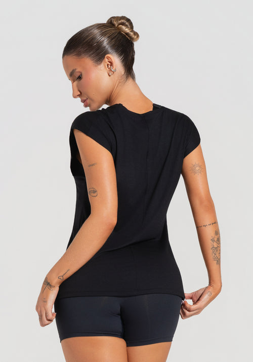 Blusa Feminina Com Manga Curta Soul Dlk Preto
