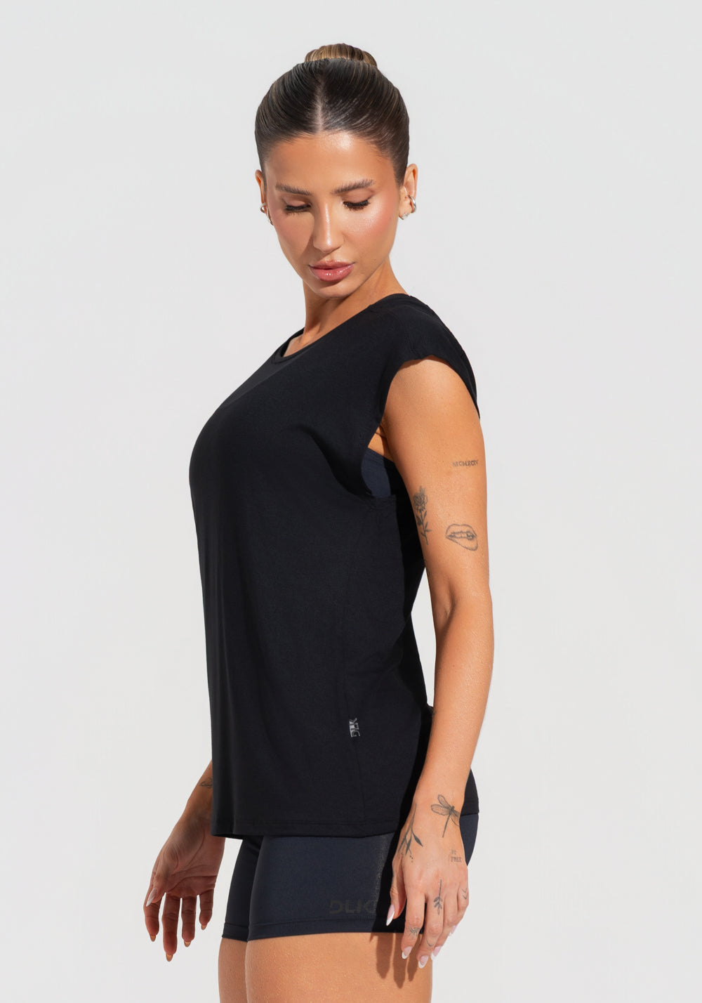 Blusa Feminina Com Manga Curta Soul Dlk Preto