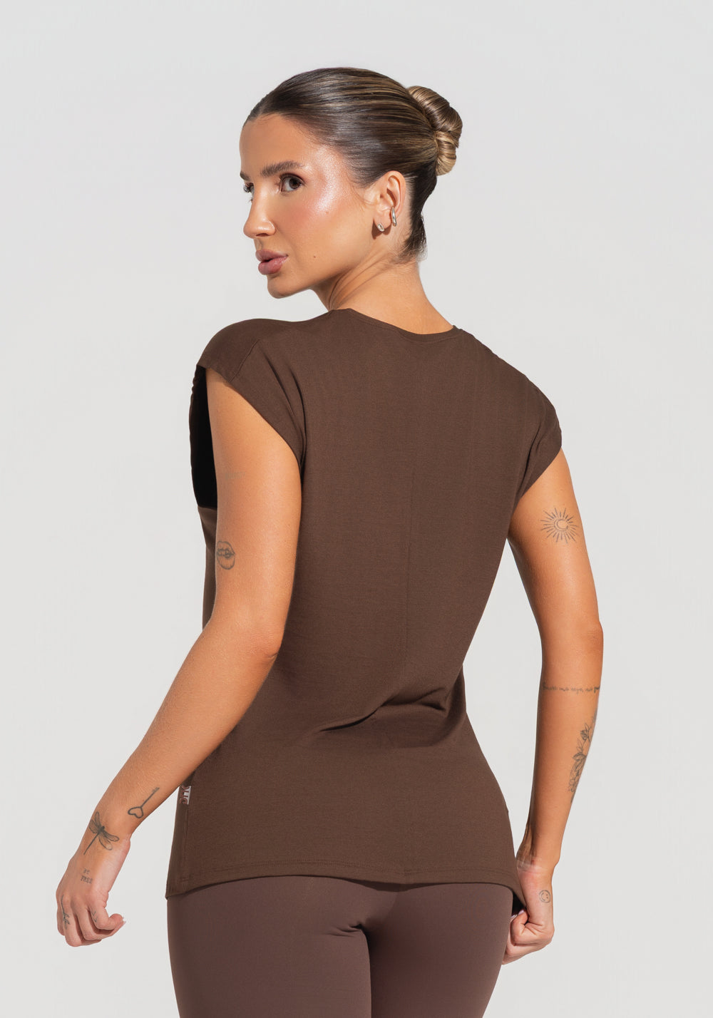 Blusa Feminina Com Manga Curta Soul Dlk Marrom