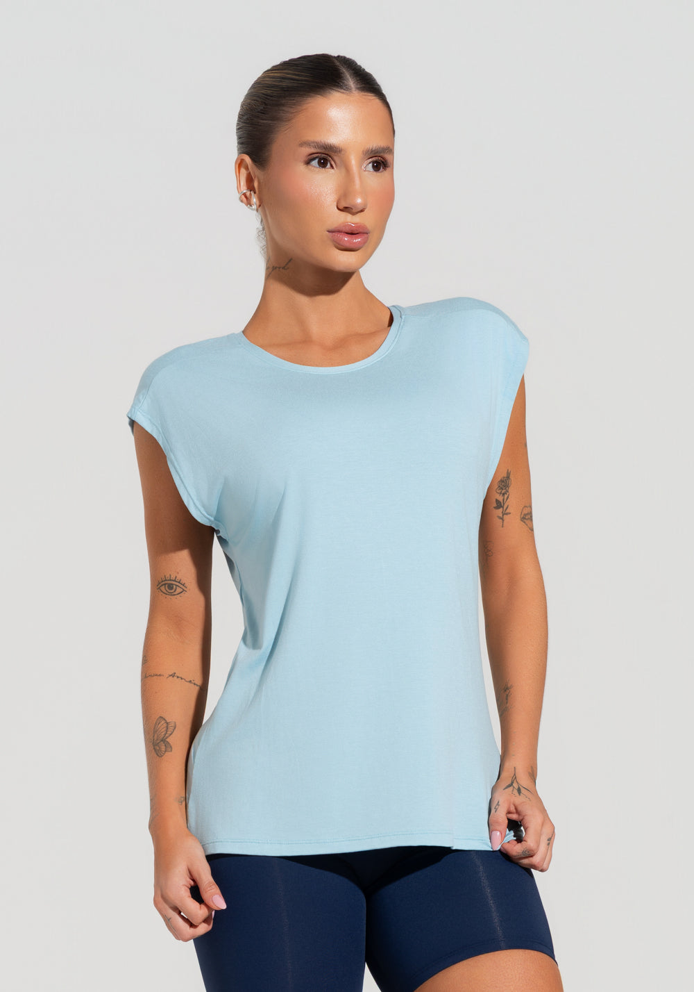 Blusa Feminina Com Manga Curta Soul Dlk Azul