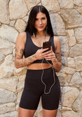 Bermuda Fitness Feminina Com Bolsos Soul Dlk Preto