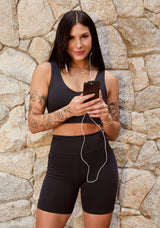 Bermuda Fitness Feminina Com Bolsos Soul Dlk Preto