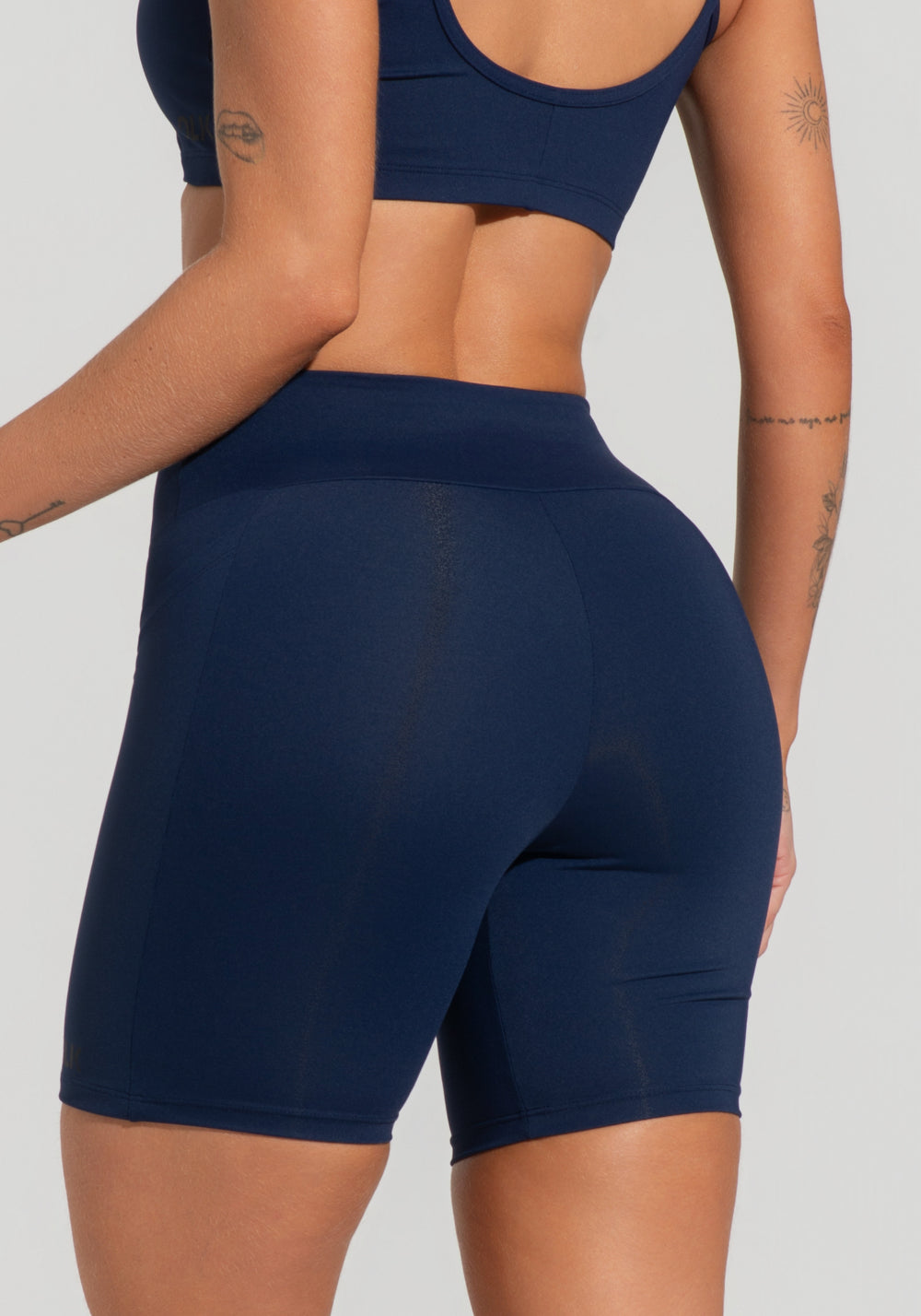 Bermuda Fitness Feminina Com Bolsos Soul Dlk Azul Marinho