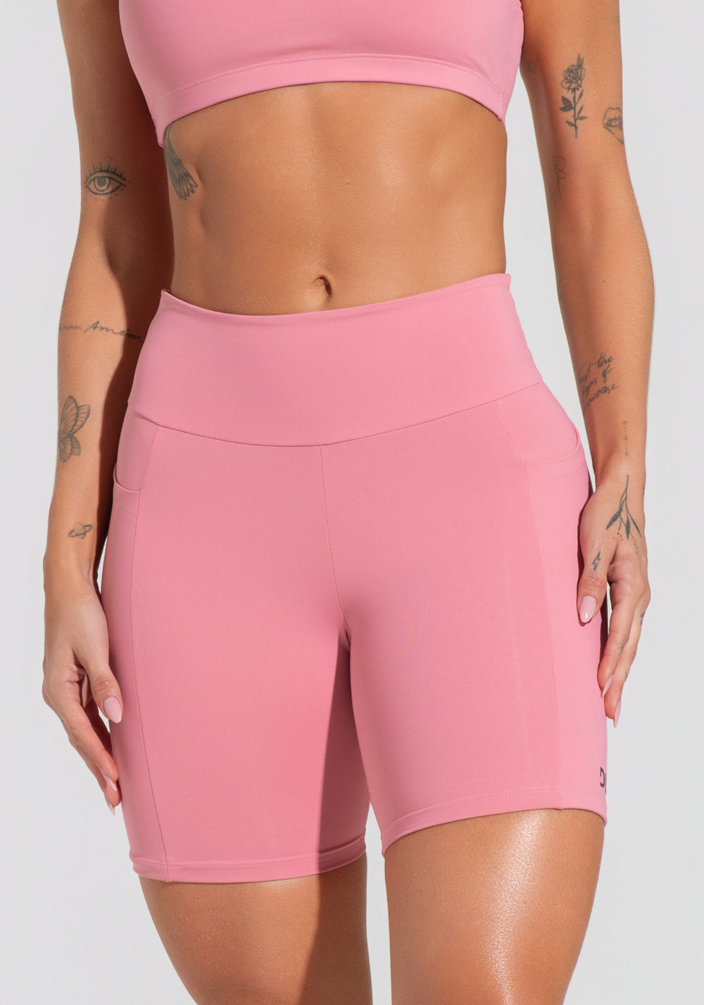 Bermuda Fitness Feminina Com Bolsos Soul Dlk Rosa
