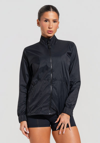 Casaco Corta Vento Fitness Feminino Soul Dlk Preto