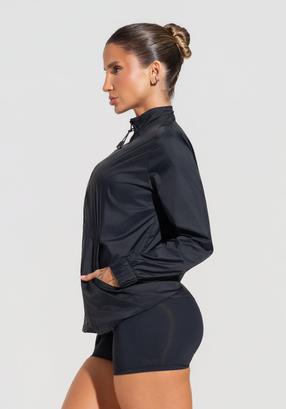 Casaco Corta Vento Fitness Feminino Soul Dlk Preto