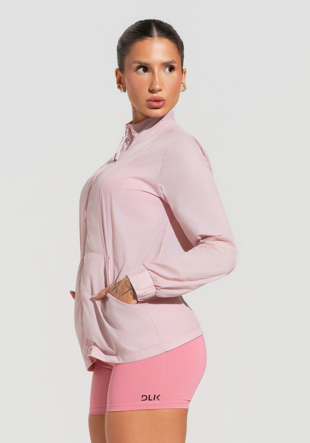Casaco Corta Vento Fitness Feminino Soul Dlk Rosa