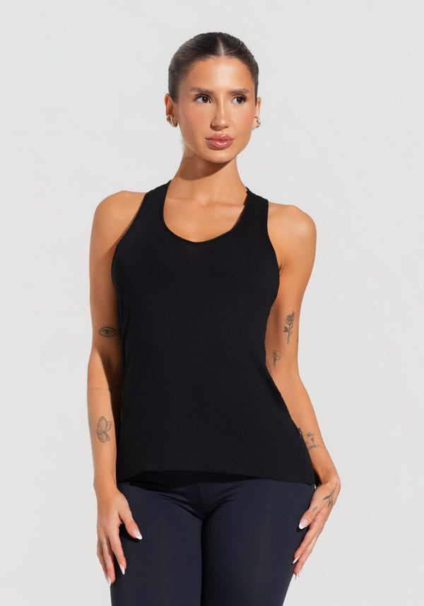 Camiseta Fitness Feminina Modelo Nadador Soul Dlk Preto