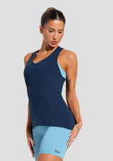 Camiseta Fitness Feminina Modelo Nadador Soul Dlk Azul Marinho
