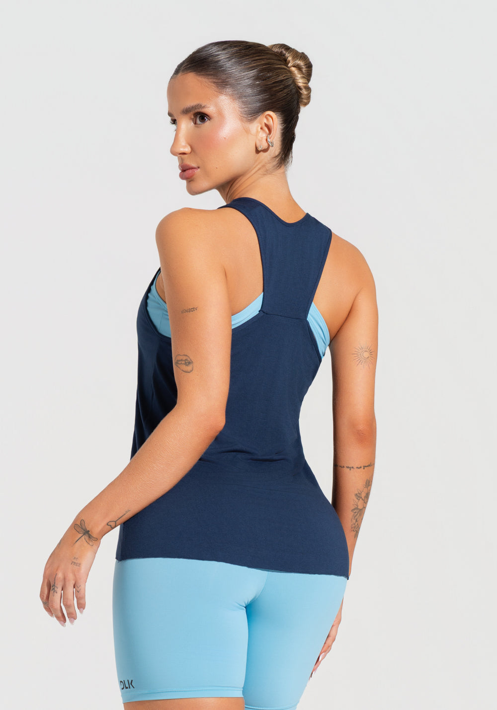 Camiseta Fitness Feminina Modelo Nadador Soul Dlk Azul Marinho