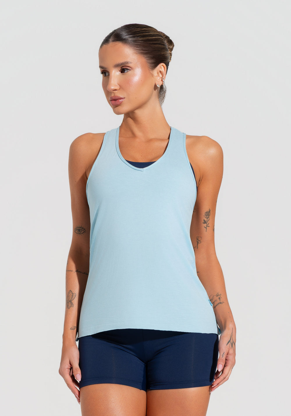 Camiseta Fitness Feminina Modelo Nadador Soul Dlk Azul