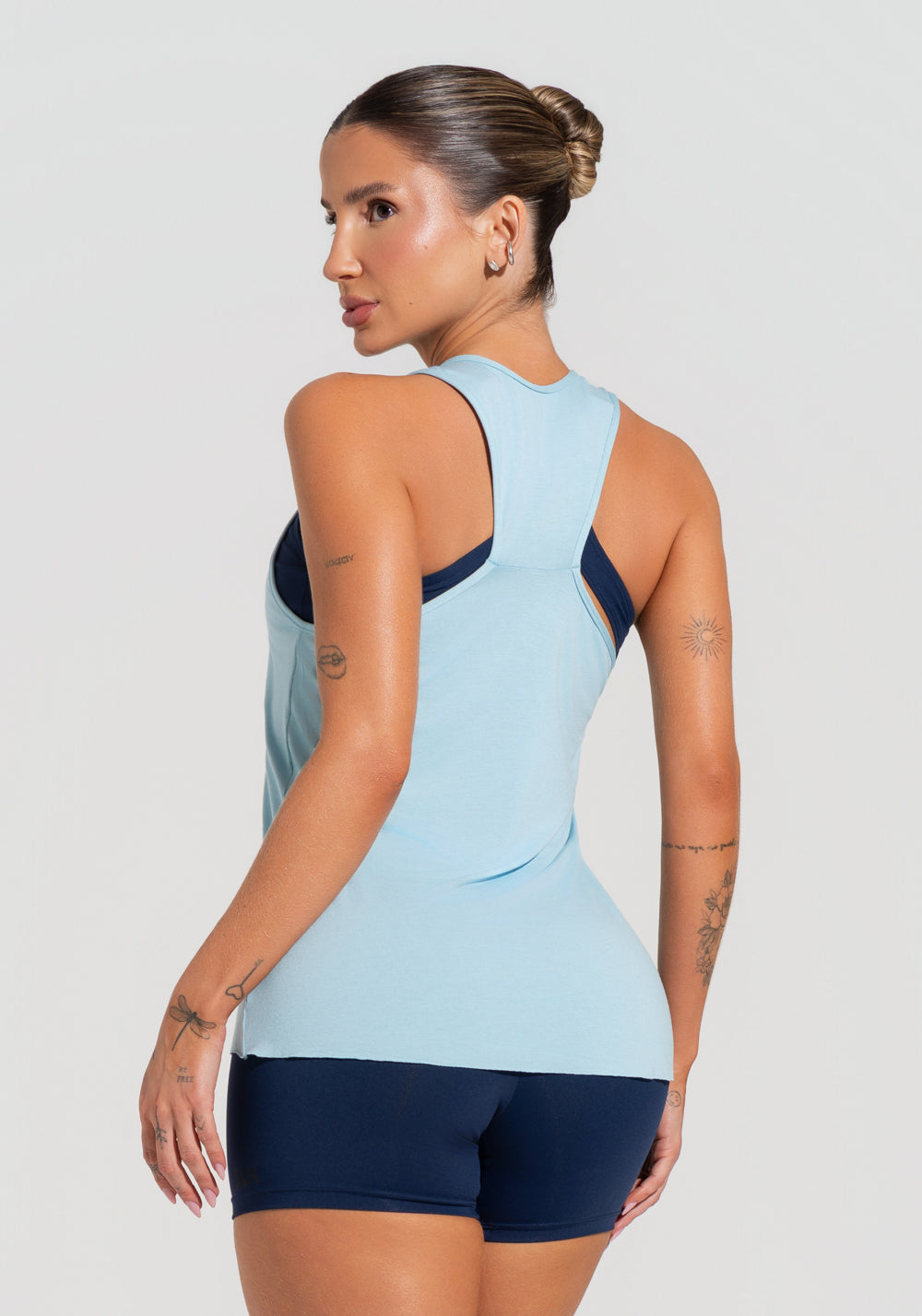 Camiseta Fitness Feminina Modelo Nadador Soul Dlk Azul