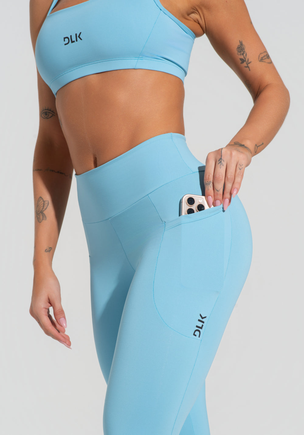 Legging Fitness Feminina Com Bolsos Soul Dlk Azul