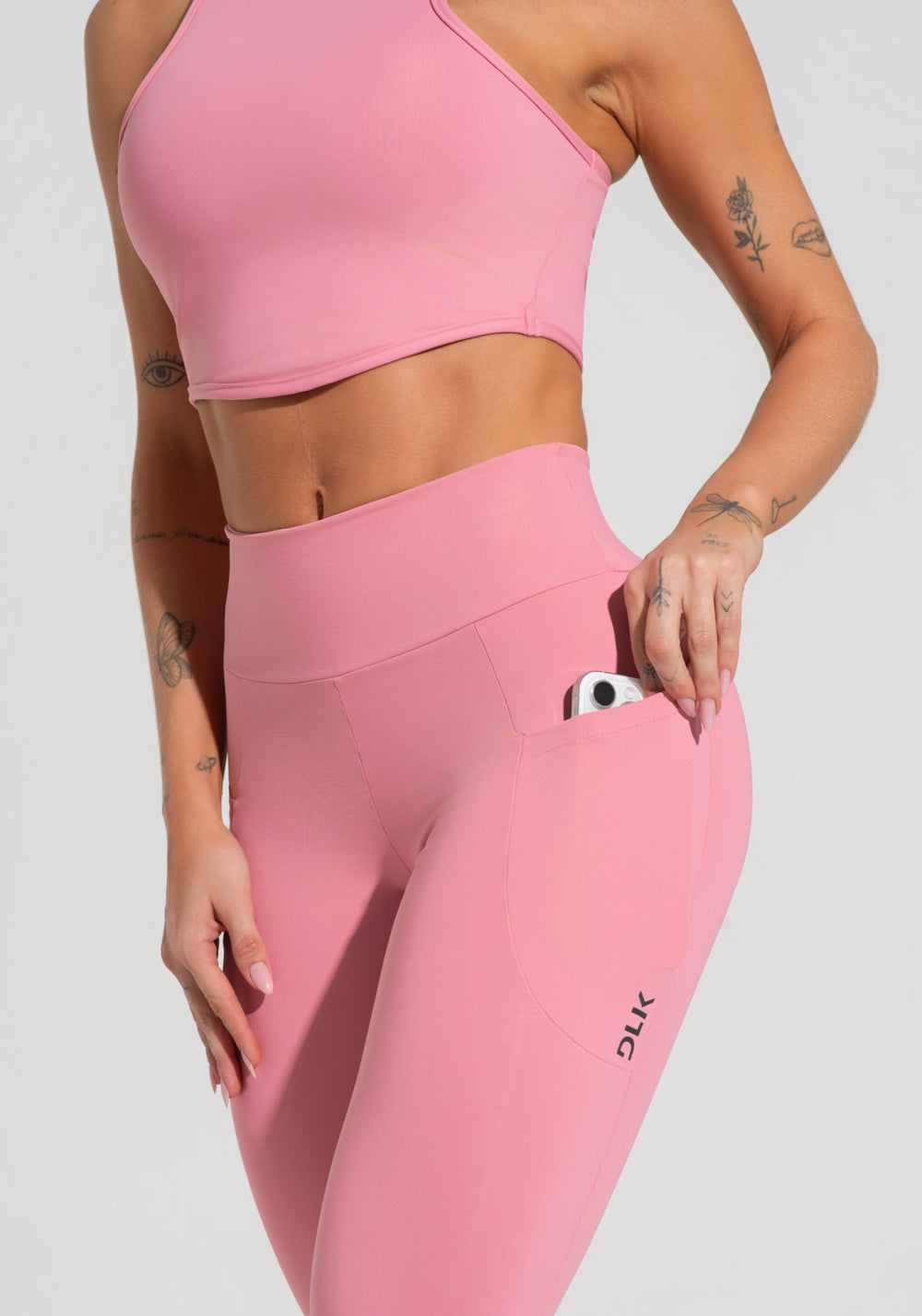 Legging Fitness Feminina Com Bolsos Soul Dlk Rosa
