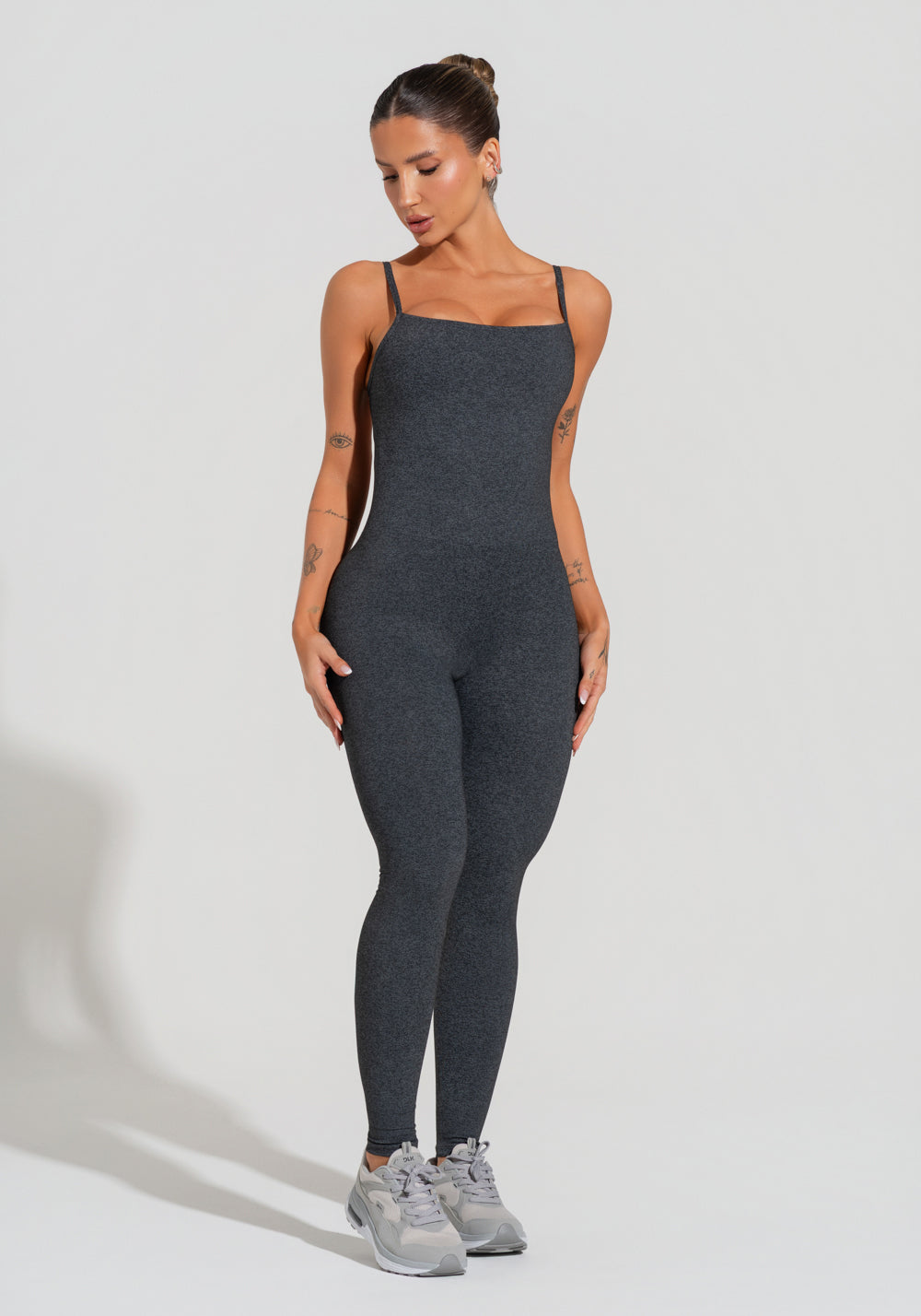 Macacão Fitness Feminino Com Alças Reguláveis Soul Dlk Mescla