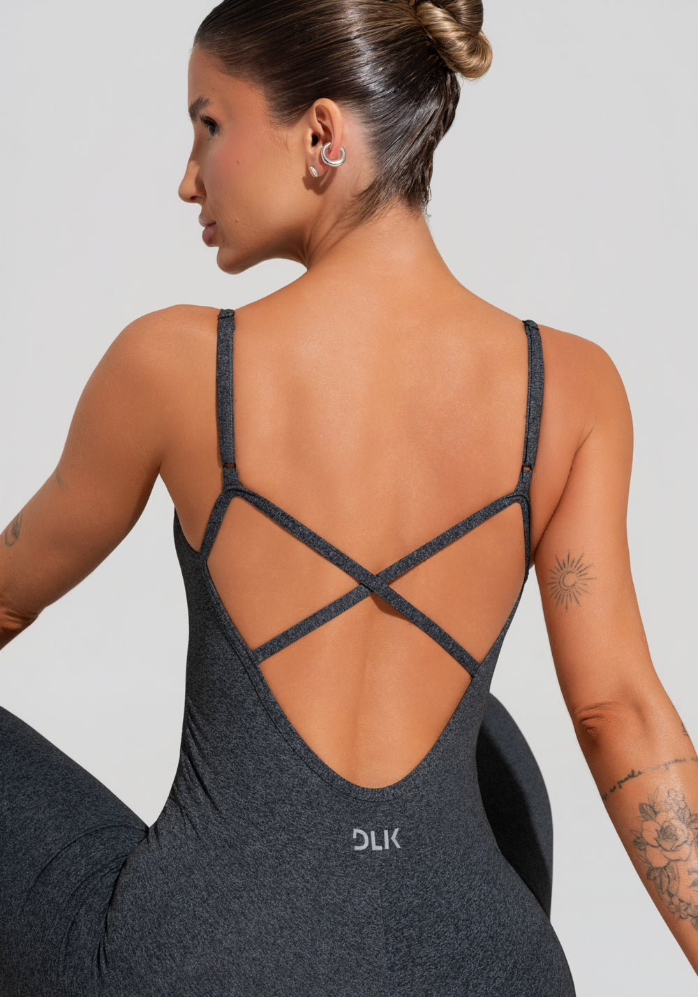 Macacão Fitness Feminino Com Alças Reguláveis Soul Dlk Mescla