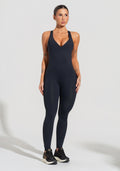 Macacão Fitness Feminino Nadador Com Decote Soul Dlk Preto