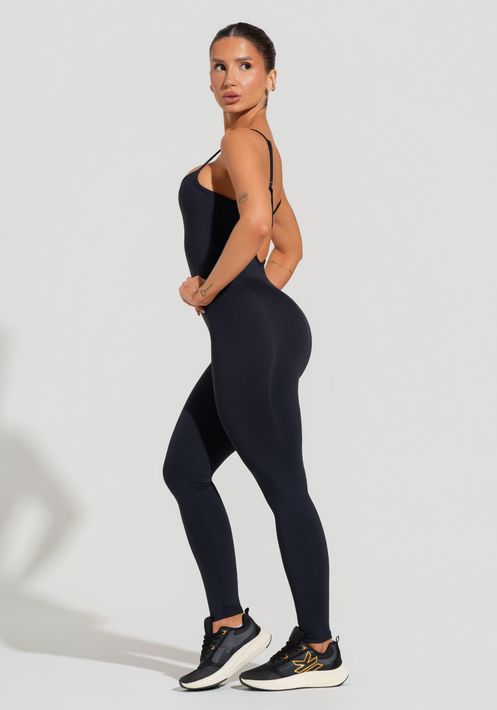 Macacão Fitness Feminino Com Alças Reguláveis Soul Dlk Preto