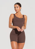 Macaquinho Fitness Feminino Com Alças Largas Soul Dlk Marrom