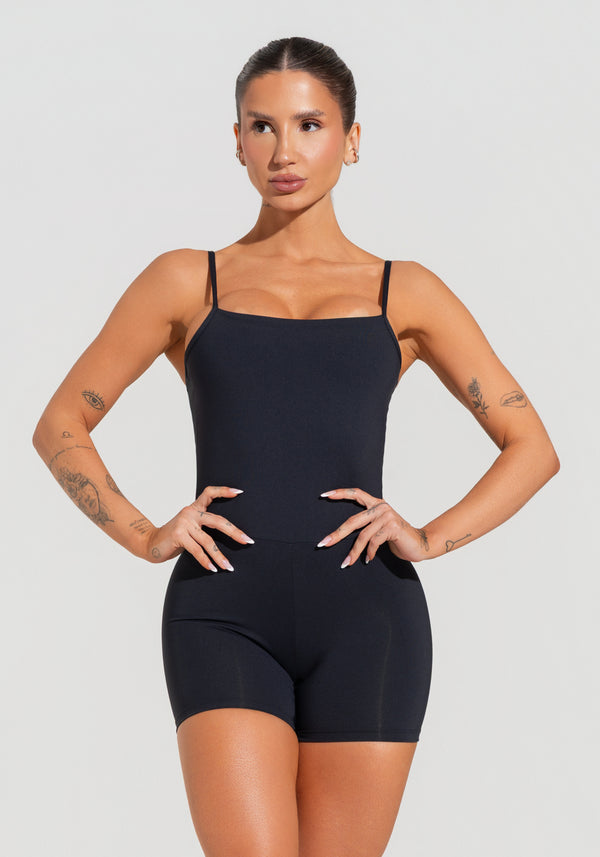 Macaquinho Fitness Feminino Com Alças Reguláveis Soul Dlk Preto