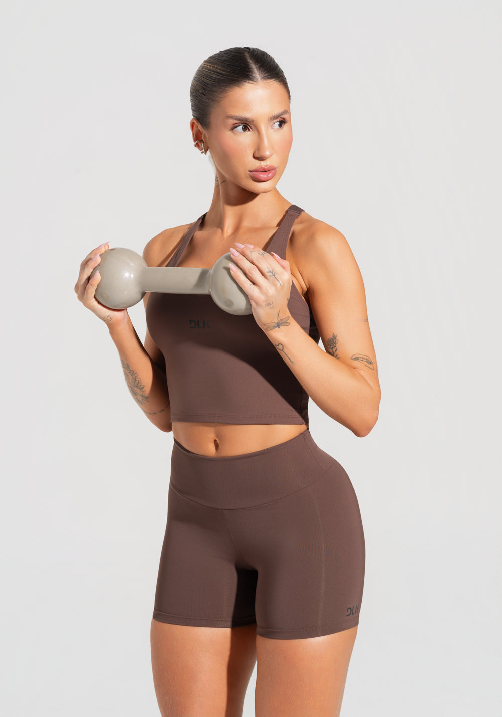 Short Fitness Feminino Soul Dlk Marrom