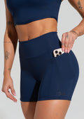 Short Fitness Feminino Com Bolsos Soul Dlk Azul Marinho