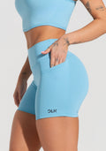 Short Fitness Feminino Com Bolsos Soul Dlk Azul