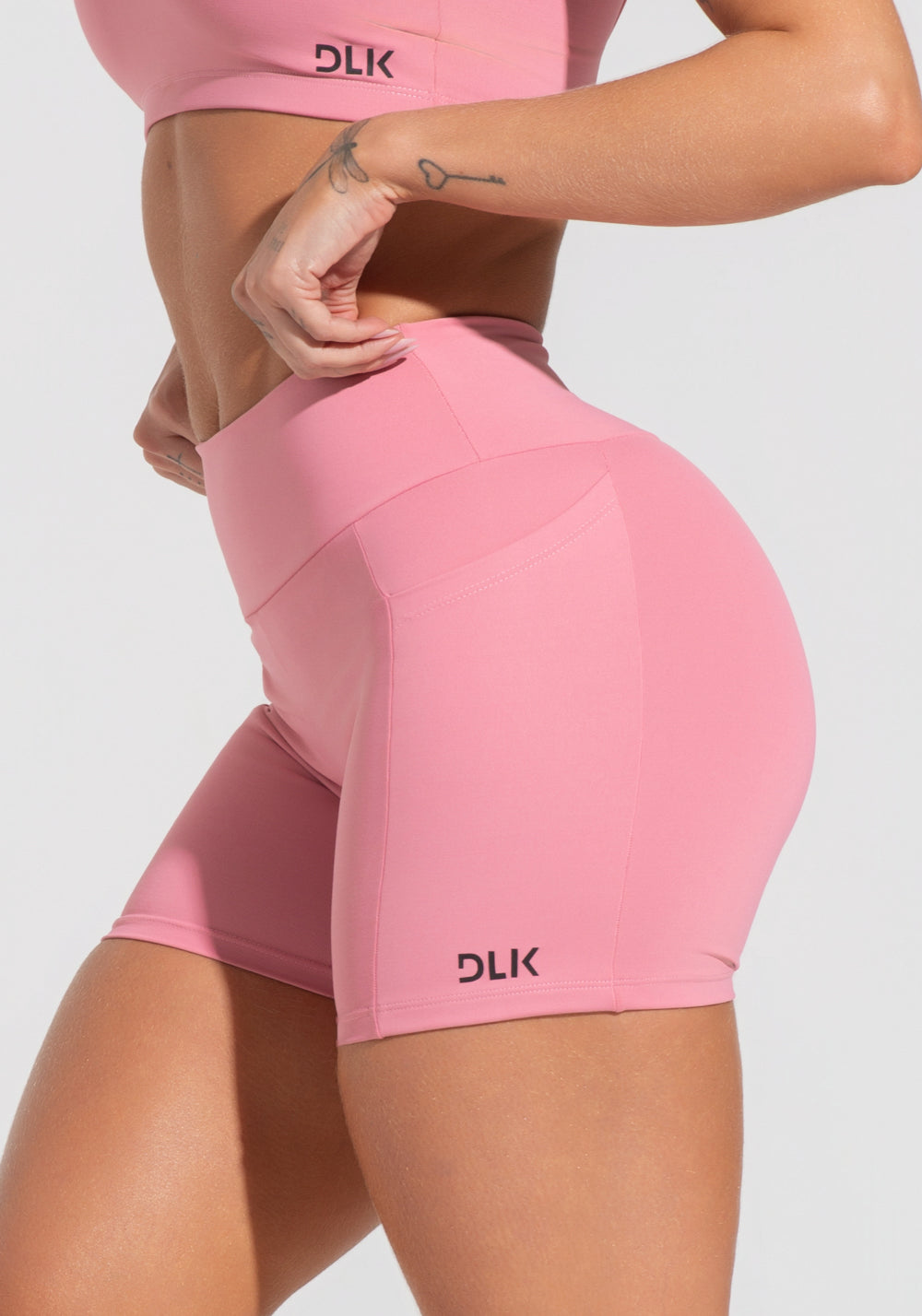 Short Fitness Feminino Com Bolsos Soul Dlk Rosa