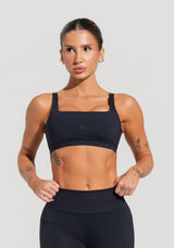Top Fitness Feminino Com Alças Largas Reguláveis Soul Dlk Preto