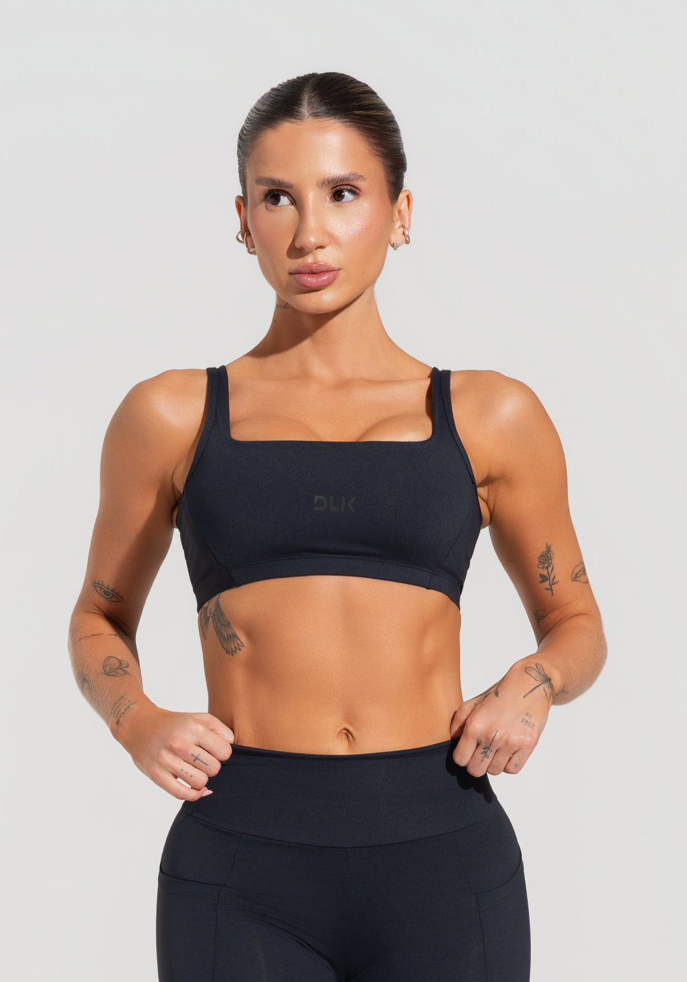 Top Fitness Feminino Com Alças Largas Reguláveis Soul Dlk Preto