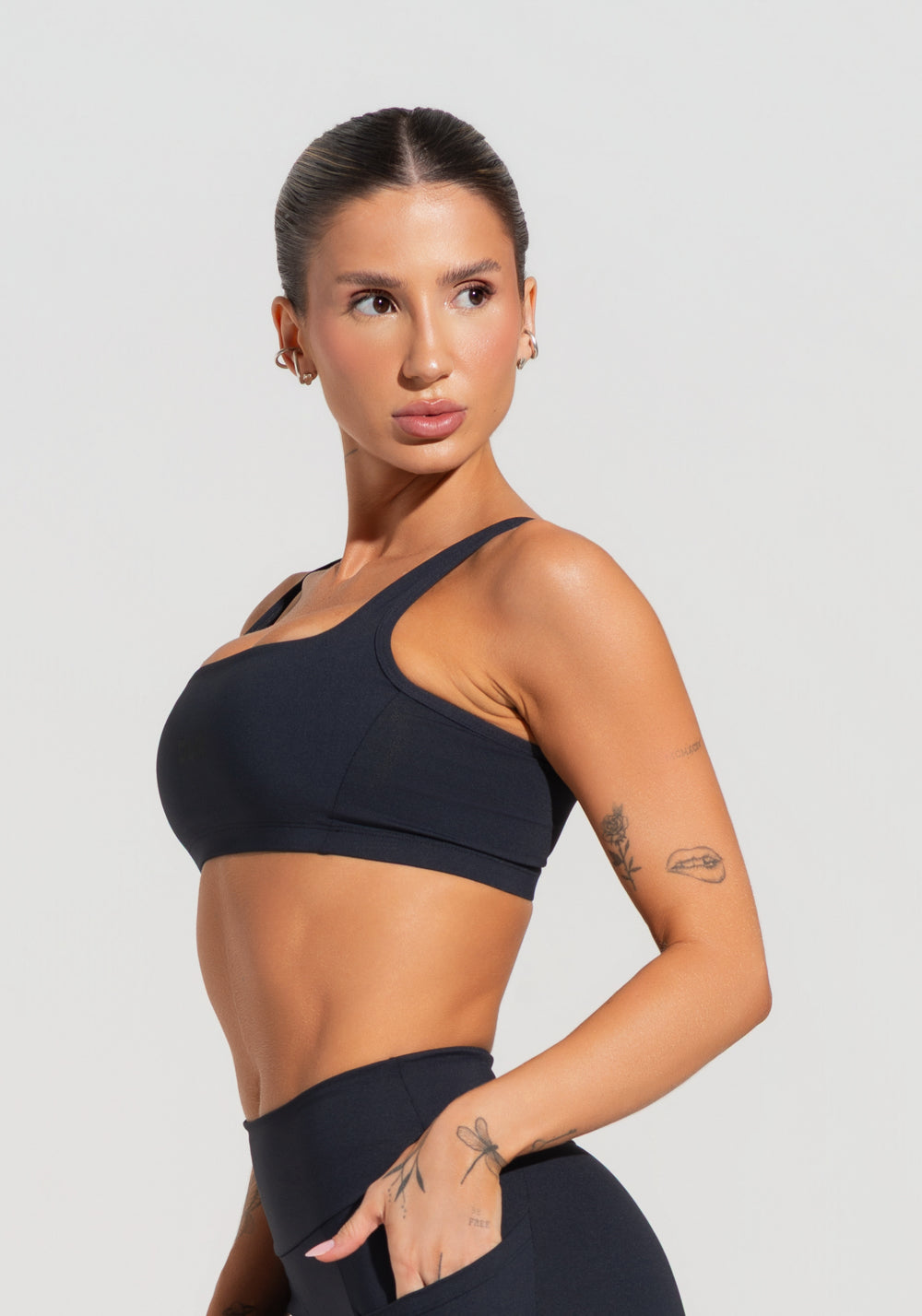 Top Fitness Feminino Com Alças Largas Reguláveis Soul Dlk Preto
