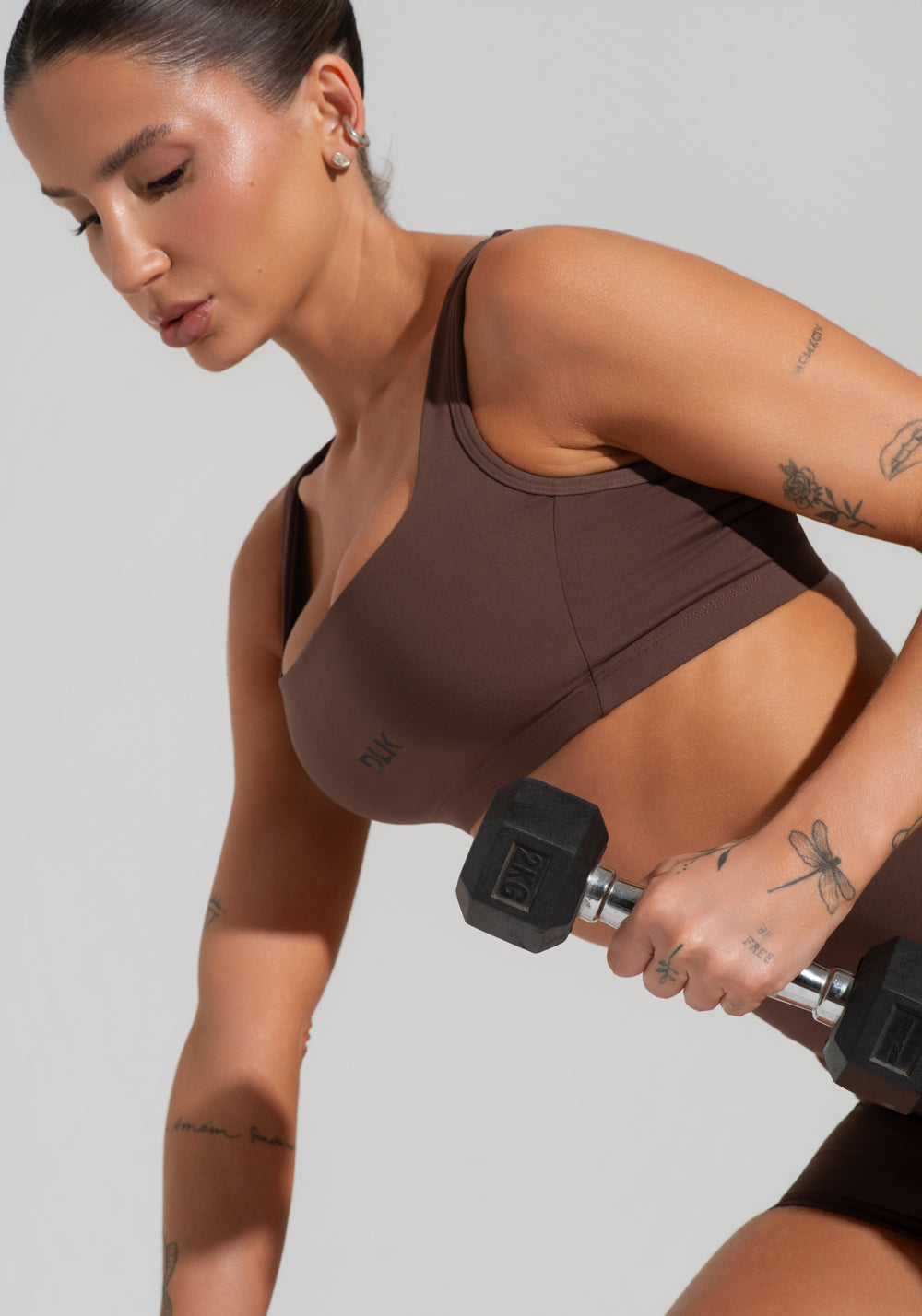 Top Fitness Feminino Com Alças Largas Reguláveis Soul Dlk Marrom