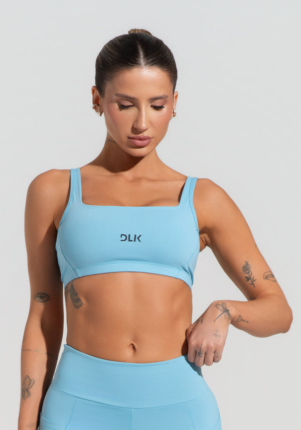 Top Fitness Feminino Com Alças Largas Reguláveis Soul Dlk Azul