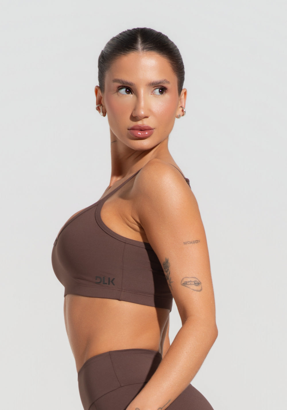 Top Fitness Feminino Com Alças Finas Reguláveis Soul Dlk Marrom