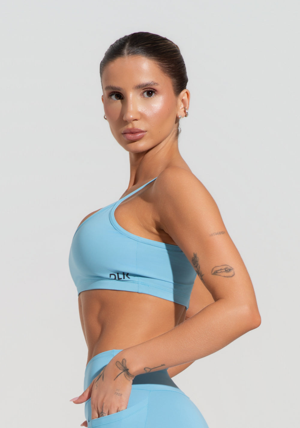 Top Fitness Feminino Com Alças Finas Reguláveis Soul Dlk Azul