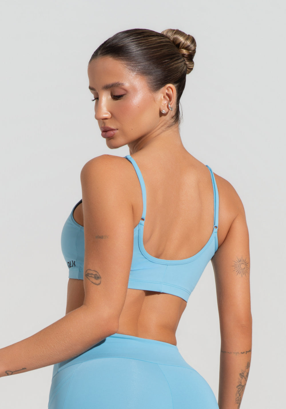 Top Fitness Feminino Com Alças Finas Reguláveis Soul Dlk Azul